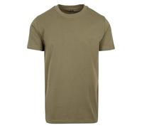 Build Your Brand Round Neck T-Shirt in Gr. S in Olive