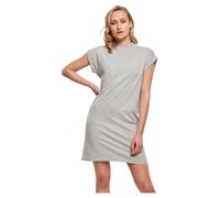 Build Your Brand Ladies Turtle Extended Shoulder Dress in Gr. S in Grau