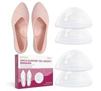 Bukihome Arch Support Inserts for Plantar Fasciitis - Anti Gravity Design - 2 Pairs Adhesive Gel Arch Pads for Women & Men - High Arch Support Insoles for Flat Feet,Relieve Pressure - Small