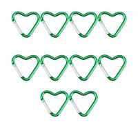 BULAIDAI Set mit 10 Metall Karabiner Schlüsselanhängern Herz Design, praktisch für Outdoor Abenteuer und Schlüsselhalter Organisation, Outdoor Sport Zubehör