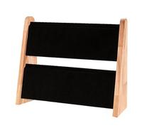 BULAIDAI Tragbare, robuste Schmuck Organizer aus Holz mit doppelten Ebenen, platzsparende Designs, stilvolle Präsentation für Wohnaccessoires, Schmuckständer