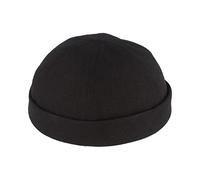 Bullani Sommer Docker-Cap Dockermütze Seemannsmütze aus 100% Leinen - Made IN Germany - Schwarz - Gr- 62