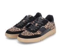 BULLBOXER Damen Low Sneaker Beige Leder Handcrafted Animal Print Lack, Größe:39, Farbauswahl:grau 3