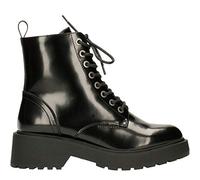 BULLBOXER Damen Stiefel, Frauen Schnürstiefel,Boots,Combat Boots,Schnürung, Boots Combat schnürung Freizeit,Schwarz,38 EU / 5 UK