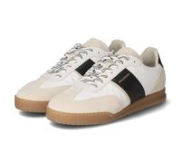 BULLBOXER Herren Low Sneaker Beige Leder Textil Mix, Größe:45, Farbauswahl:weiß 3
