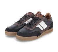 BULLBOXER Herren Low Sneaker Schwarz Braun Ledermix, Größe:46, Farbauswahl:braun-Kombi