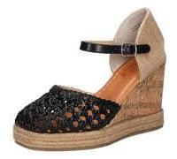 Bullboxer Keilsandale Damen schwarz 37