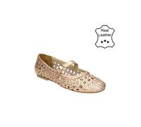 BULLBOXER Damen Spangenballerinas Rosegold Glattleder, Größe:40, Farbauswahl:Gold