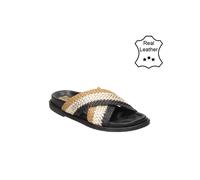 Bullboxer Leder-Hausschuhe in Beige - Größe 40 | Damen Pantoletten