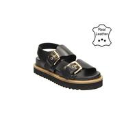 Bullboxer Leder-Sandalen in Schwarz - Größe 37 | Damen Sandalen