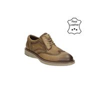 Bullboxer Leder-Schnürschuhe in Taupe - Größe 44 | Herren Schnuerschuhe