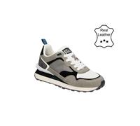 Sneaker BULLBOXER "Bullboxer Sneaker Leder", Herren, Gr. 42, grau (hellgrau), Leder, casual, Schuhe (62570534-42) hellgrau