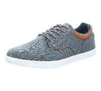 Bullboxer - Leinen Schnürhalbschuhe grau kombi - Gr. - 45