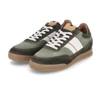 BULLBOXER Herren Low Sneaker Dunkelgrün Ledermix, Größe:42, Farbauswahl:grün