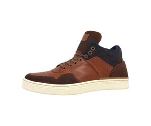 BULLBOXER Men Sneaker High 887P51789B Cognac-Navy 44