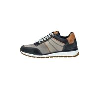 BULLBOXER Herren Low Sneaker Grau Leder Textil Handcrafted, Größe:43, Farbauswahl:weiß 3