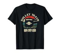 Bullet Train Shinkansen Japan Kanji Vintage Sunset Retro T-Shirt