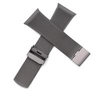 bullish Echtes Leder Titan Uhrenarmband Ersatz für Skagen - SKW6006, SKW6007, SKW6078, SKW6304, SKW6305 - 28 mm Titan - Uhrenarmband