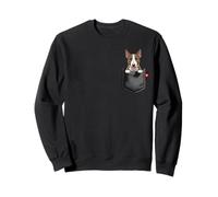 Bullterrier Hund in der Tasche guckt süßer Welpe Sweatshirt