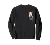 Bullterrier Hund in der Tasche guckt süßer Welpe Sweatshirt