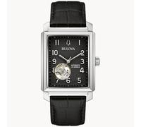 Bulova Herren Armbanduhr Automatic, mit Lederarmband, Gehäusegröße: 49x33 mm, 96A269
