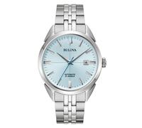 Bulova Herren-Automatikuhr Sutton 96B423 Edelstahlband 41 mm 3 bar Stahl/Hellblau