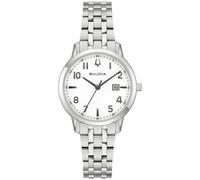 Quarzuhr BULOVA "Sutton", silberfarben, Armbanduhren, Damen, Quarzuhr, Armbanduhr, Damenuhr, Edelstahlarmband, analog, Datum (74402839-0) silberfarben