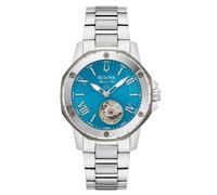 Bulova 98L317 Damenuhr Automatik Marine Star Stahl/Türkis