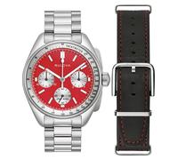 Bulova Archive Series Lunar Pilot Blood Moon Silber Herren Armbanduhr 96K115 Einheitsgröße