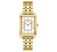 Bulova Armbanduhr 97L186 Sutton Classic Damen Quarz Goldfarben Weiß Edelstahlarmband
