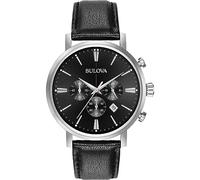 Bulova Classic Aerojet 96B262 - Herren Designer-Armbanduhr - Chronograph mit Armband aus Leder - Schwarz