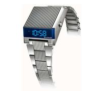 Bulova Computron 96C139 Herren Archive Retro Digital Uhr blau silber