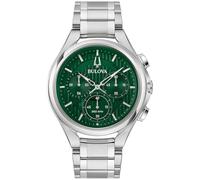 Bulova Herrenchronograph Curv 96A297 Edelstahlarmband Silber Durchmesser 44cm