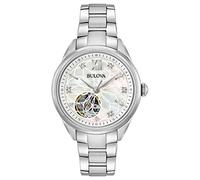 Bulova Damen analog Automatik Uhr mit Edelstahl Armband 96P181