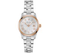 Bulova Damen Analog Japanisches Quarzwerk Uhr mit Edelstahl Armband 98M136