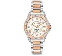 Bulova Damen Analog Quarz Uhr mit Edelstahl Armband 98R234