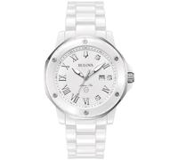 Bulova Damen Analog Quarz Uhr mit Keramik Armband 98P222