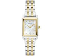 Bulova Damen Armbanduhr Sutton Classic – Diamant, bicolor Edelstahlarmband, 21 mm, 98P220