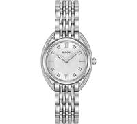 Bulova Damen Fashionuhr Classic in der Farbe Silber mit Edelstahlarmband, Gehäusedurchmesser: 30 mm, 96R212