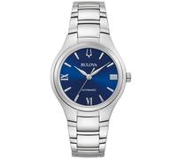Bulova Damenuhr Automatik Sutton Stahl/Blau 96L319