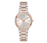 Bulova Damenuhr Classic Lady 32 mm 98L327, silber / schwarz