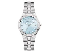 Bulova Damenuhr Quarz Classic Stahl/Hellblau 96M169