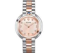 Bulova Damenuhr Rubaiyat 98P174 – 35 mm Quarz, Bicolor Edelstahlarmband