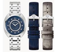 Bulova Duality Silber Damen Armbanduhr 96X160 Einheitsgröße