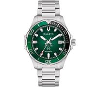 Bulova Edelstahl Grün Dial Armband Marine Star 98B471 by