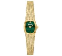 Bulova Goddess of Time 97L184 Armbanduhr, grüner Malachit, goldfarben, Mesh-Armband, 17 mm