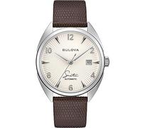Bulova Herren Analog Automatik Uhr mit Leder Armband 96B347