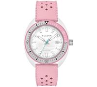 Bulova Herren Analog Japanische Quarzuhr mit perforiertem Kautschukarmband 98B460