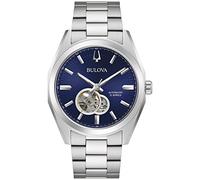 Bulova Herren Analog Mechanisch Uhr mit Edelstahl Armband 96A275, Silber