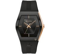 Bulova Herren Analog Quarz Uhr mit Silikon Armband 97A163